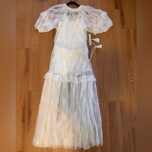 Women's Anthropologie Cream Lace boho  Dress